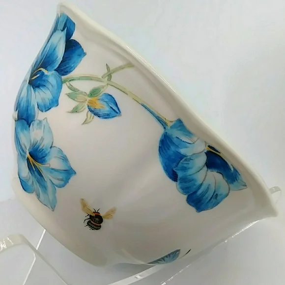 🦋2x HP! COPY- 2 Lenox Butterfly Meadows Deep Bowls. Beautiful Nature Pattern. - Picture 8 of 10